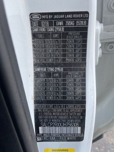 2018 Land Rover Discovery Sport SE