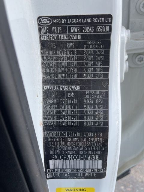 2018 Land Rover Discovery Sport SE