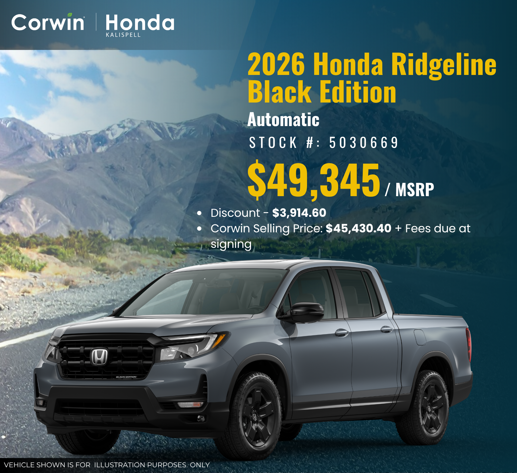 2026 Honda Ridgeline Black Edition