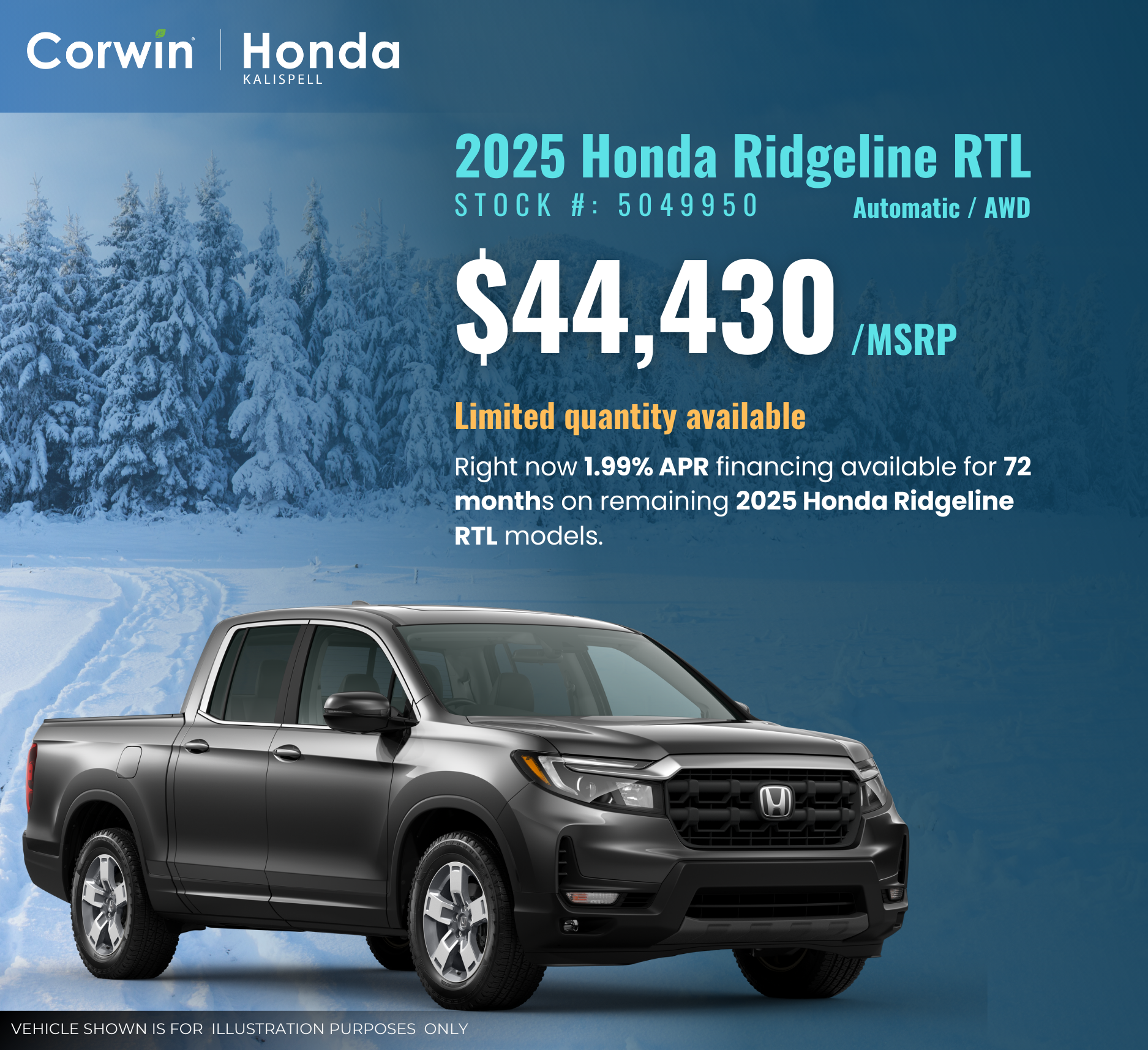 2025 Honda Ridgeline RTL