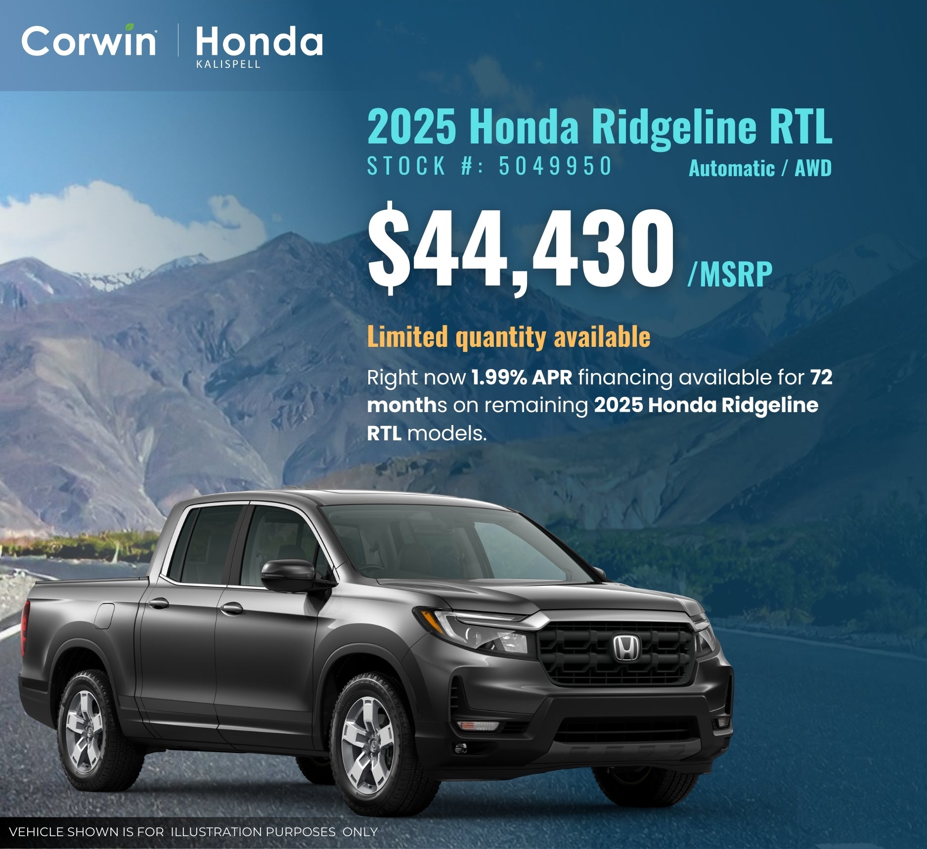 2025 Honda Ridgeline RTL