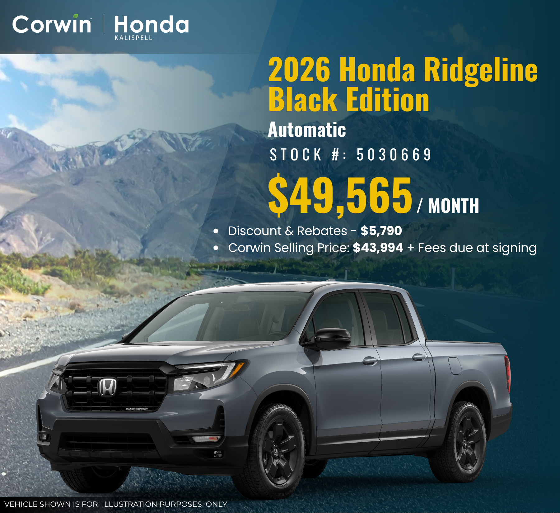 2026 Honda Ridgeline Black Edition