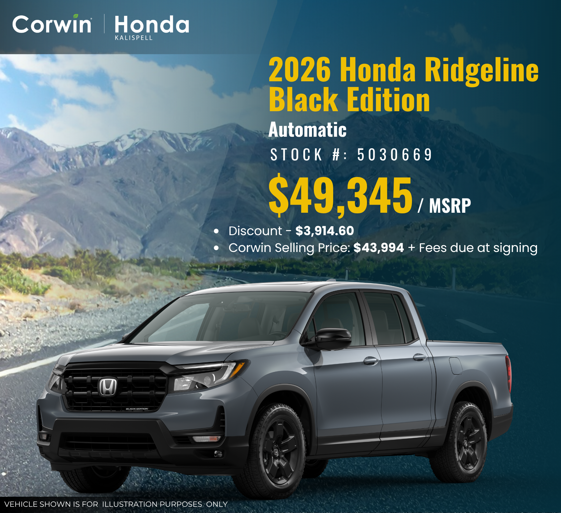 2026 Honda Ridgeline Black Edition